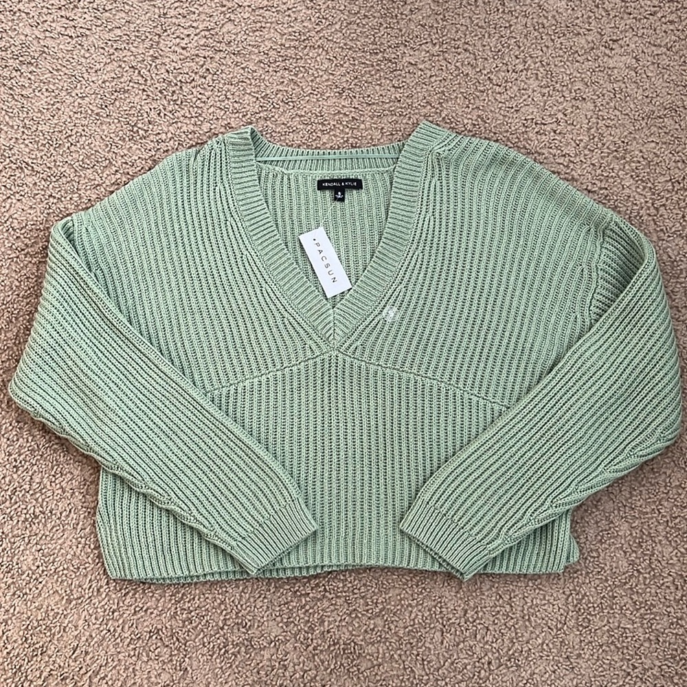 PacSun Kendall & Kylie Green Sweater Size Small